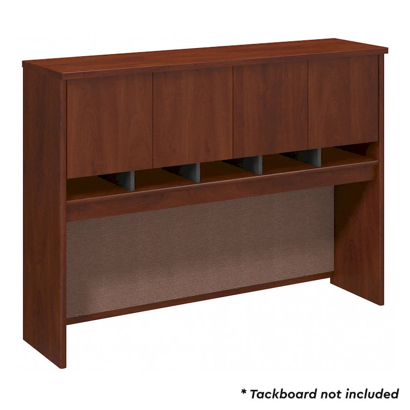 Bureau-opzetstuk van 60 inch met 4-deurs opbergruimte en kabelbeheer