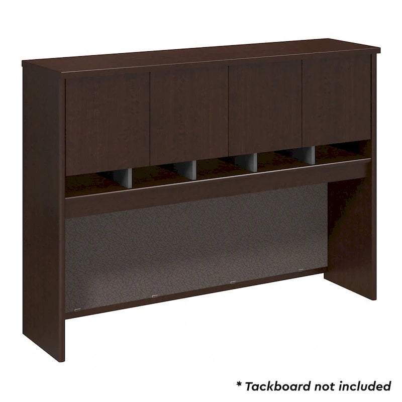 Bureau-opzetstuk van 60 inch met 4-deurs opbergruimte en kabelbeheer