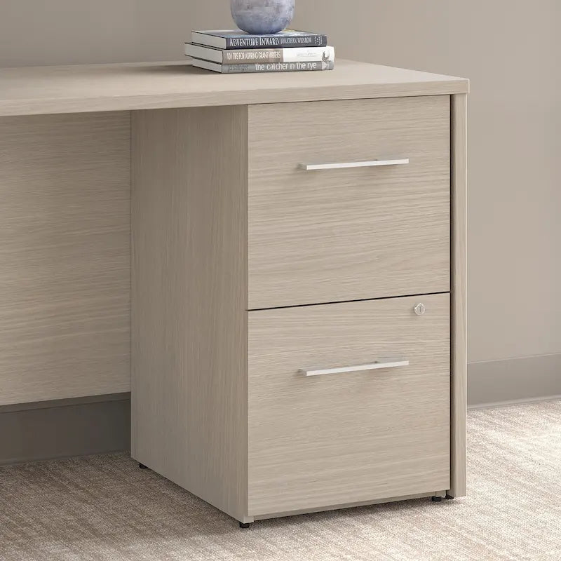 16-Inch 2-Drawer Under-Desk File Cabinet with Lock - Ships Fully Assembled
