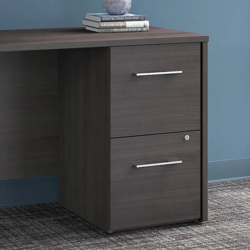 16-Inch 2-Drawer Under-Desk File Cabinet with Lock - Ships Fully Assembled