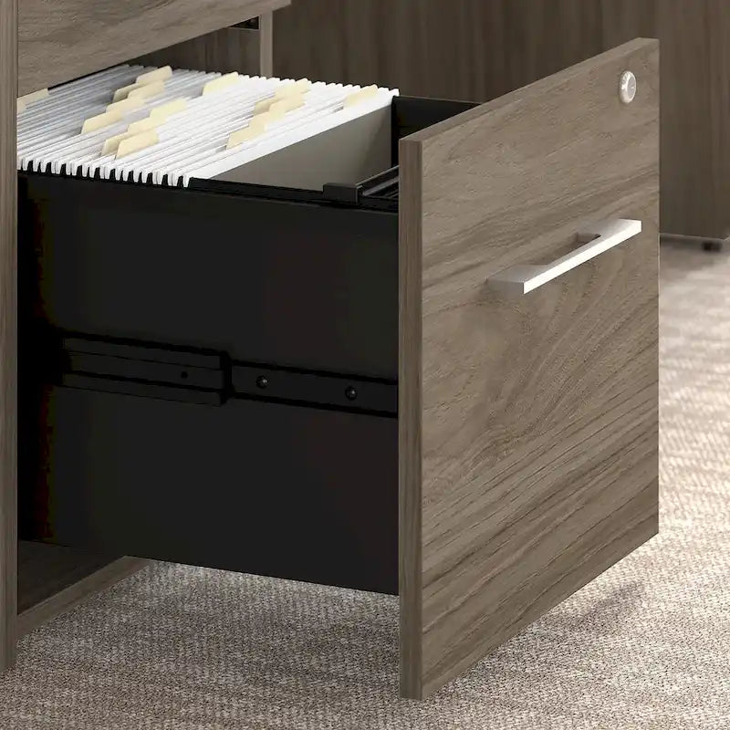 16-Inch 2-Drawer Under-Desk File Cabinet with Lock - Ships Fully Assembled
