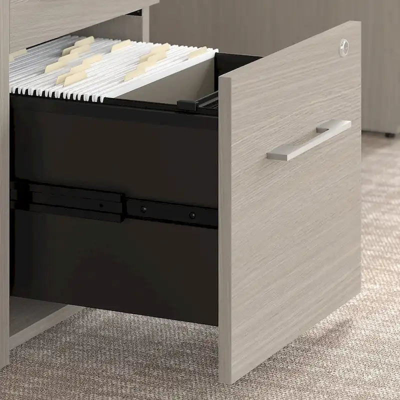 16-Inch 2-Drawer Under-Desk File Cabinet with Lock - Ships Fully Assembled
