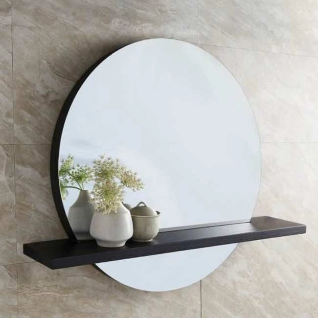 34-Inch Wood Bathroom Wall Shelf with Installation Hardware