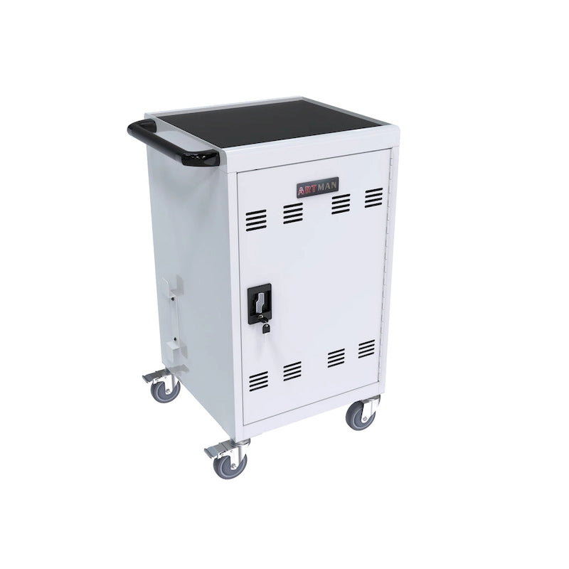 32-Device Mobile Charging Cart and Storage Cabinet for Tablets and Laptops