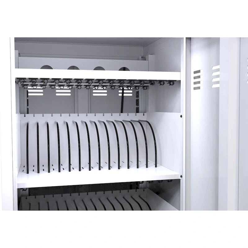 32-Device Mobile Charging Cart and Storage Cabinet for Tablets and Laptops