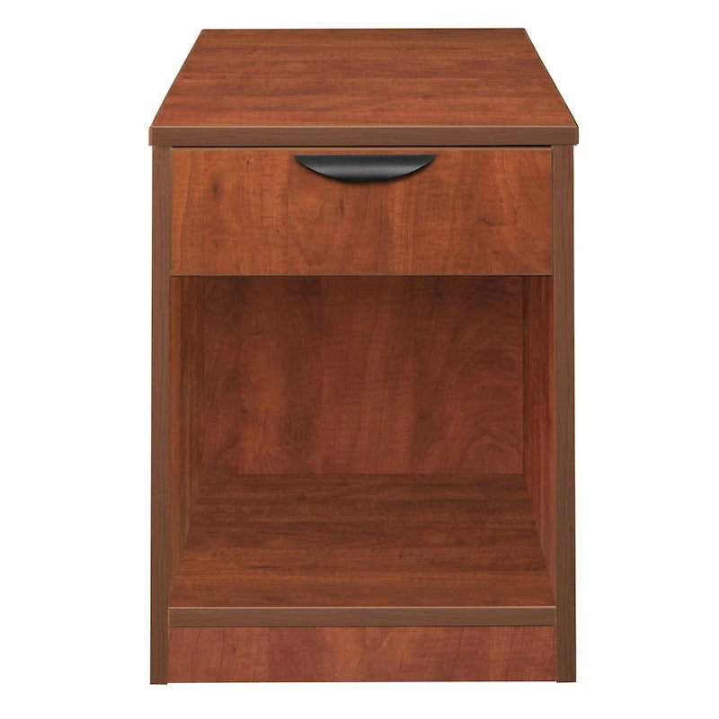Printerstandaard met vaste opbergplank en lade - Kersenkleur, 21B x 21D x 29H