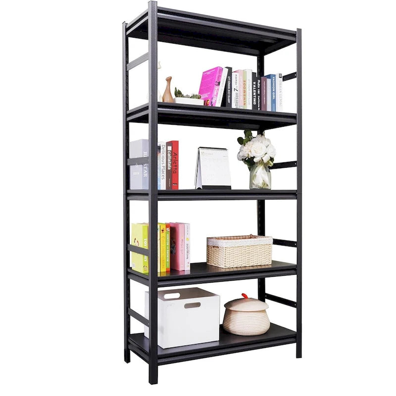 5-Tier Heavy Duty Adjustable Metal Shelving Unit - 2000 lb Capacity, 31W x 63H