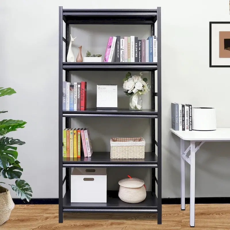 5-Tier Heavy Duty Adjustable Metal Shelving Unit - 2000 lb Capacity, 31W x 63H
