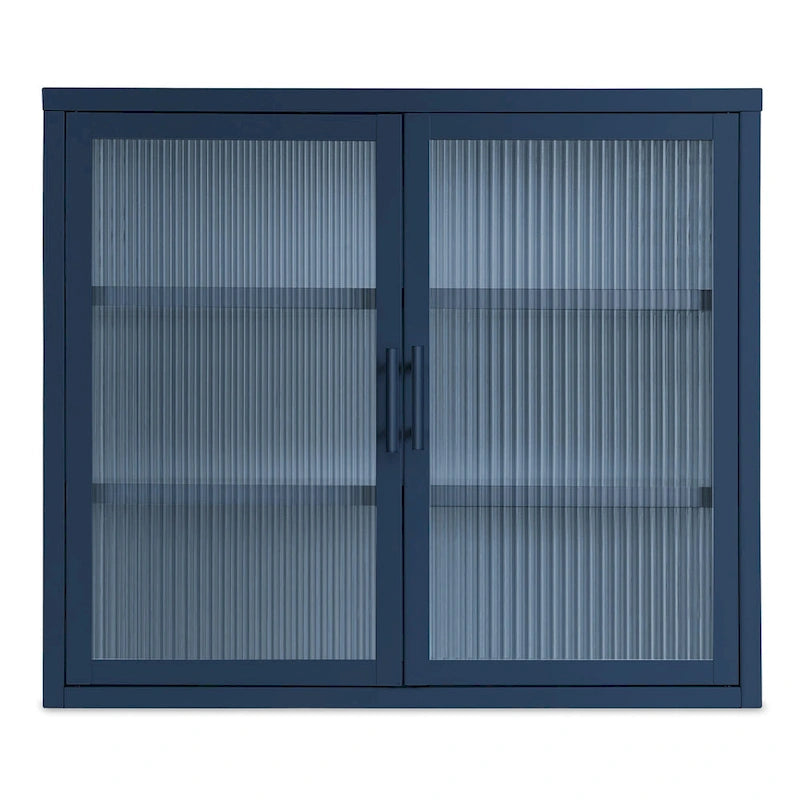 Moderne wandkast met glazen deur en uitneembare planken