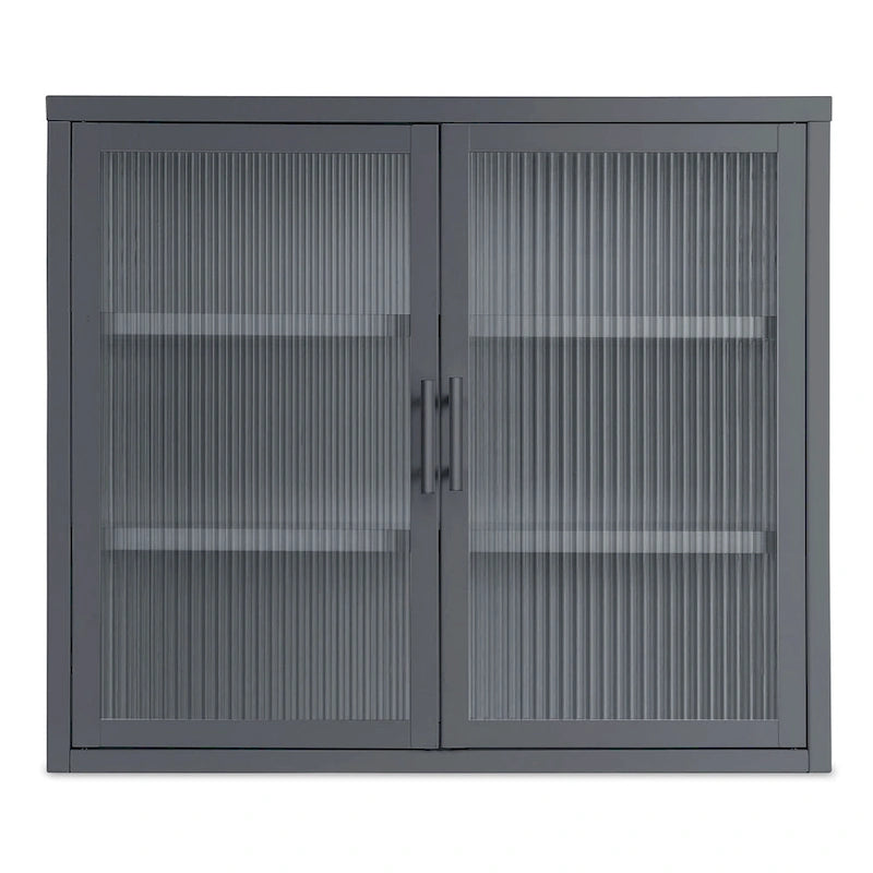 Moderne wandkast met glazen deur en uitneembare planken
