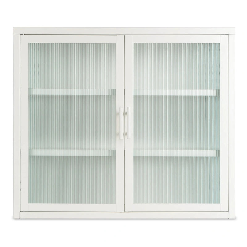 Moderne wandkast met glazen deur en uitneembare planken