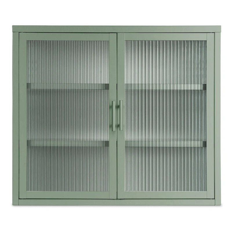 Moderne wandkast met glazen deur en uitneembare planken