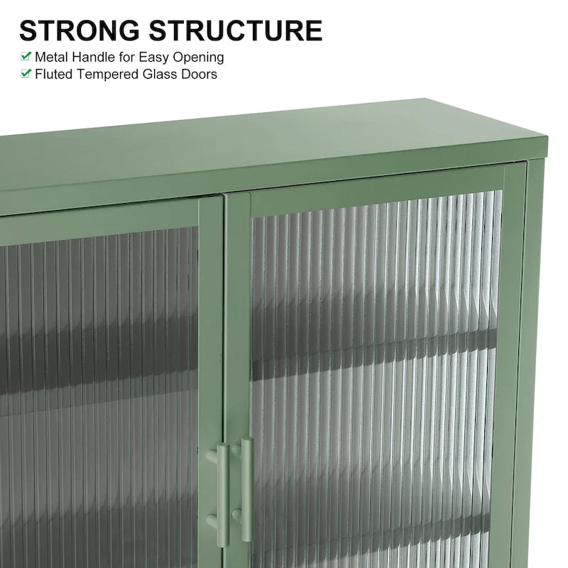 Moderne wandkast met glazen deur en uitneembare planken