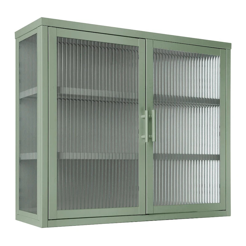 Moderne wandkast met glazen deur en uitneembare planken