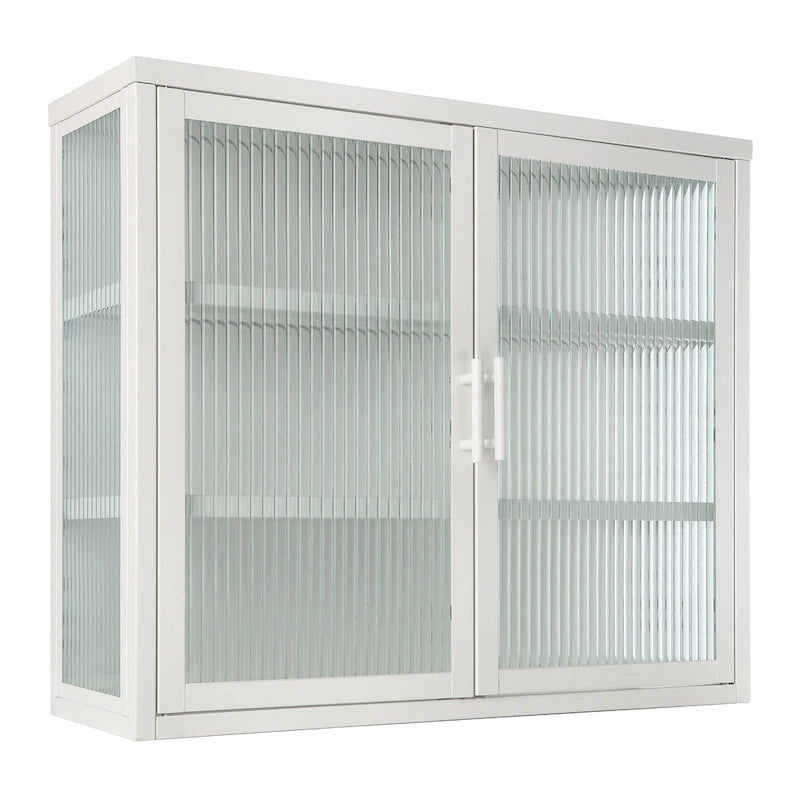 Moderne wandkast met glazen deur en uitneembare planken