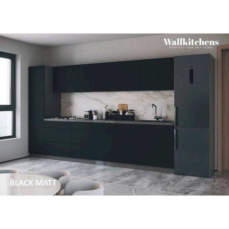 Kitchen Cabinet End Panel with ABS Edgeband - 12W x 24H, Black