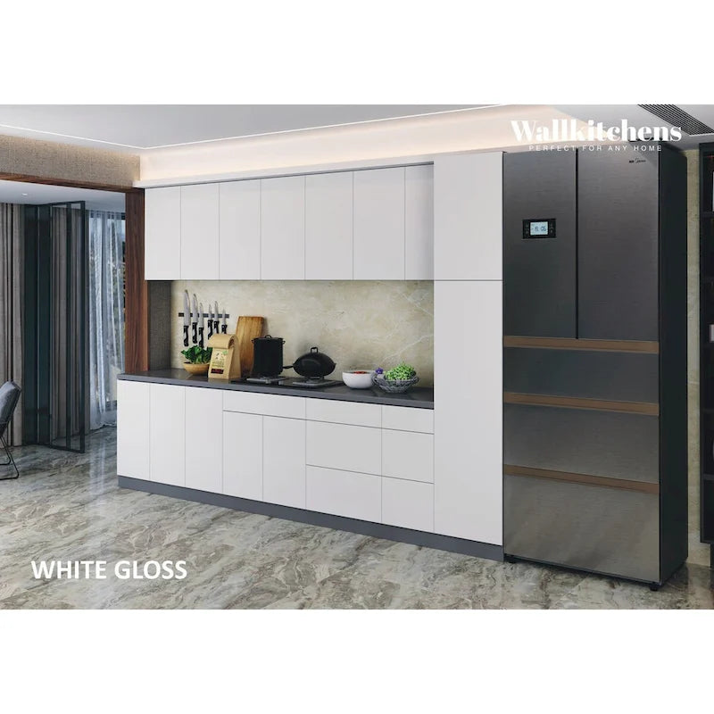 Keukenkast Zijpaneel met ABS Stootrand - 12B x 24H, Zwart