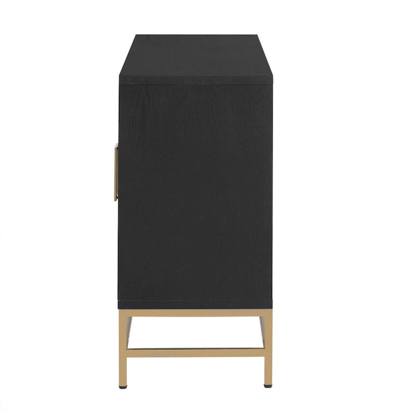Dressoir in retrostijl met verstelbare planken en metalen poten - 100 kg draagvermogen