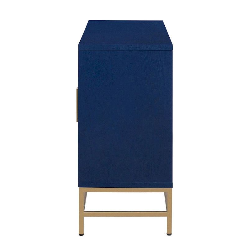 Dressoir in retrostijl met verstelbare planken en metalen poten - 100 kg draagvermogen