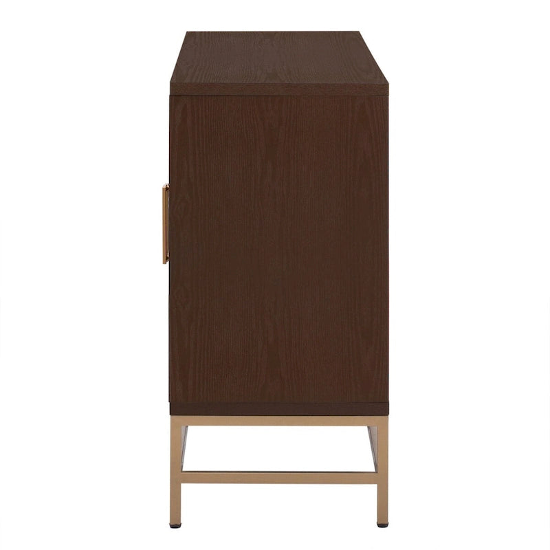 Dressoir in retrostijl met verstelbare planken en metalen poten - 100 kg draagvermogen