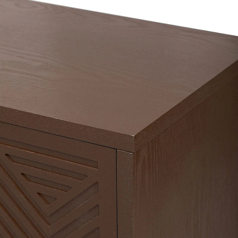 Dressoir in retrostijl met verstelbare planken en metalen poten - 100 kg draagvermogen