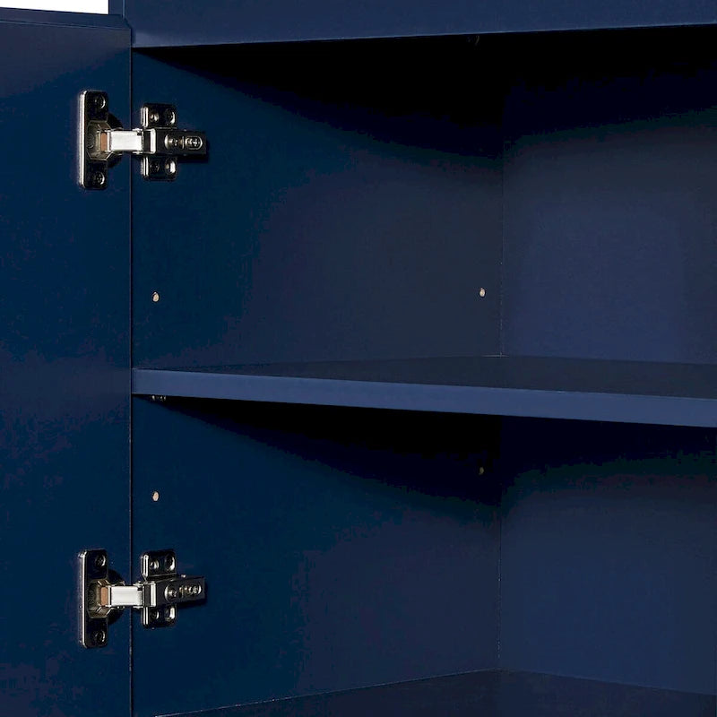 2-Deurs Minimalistische Dressoirkast met Gouden Poten - 100L x 40B x 73H