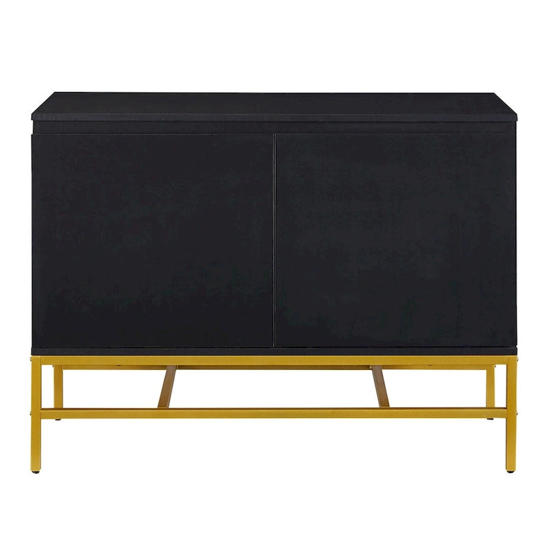 2-Deurs Minimalistische Dressoirkast met Gouden Poten - 100L x 40B x 73H