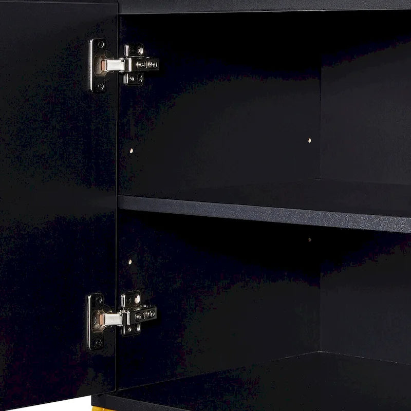 2-Deurs Minimalistische Dressoirkast met Gouden Poten - 100L x 40B x 73H
