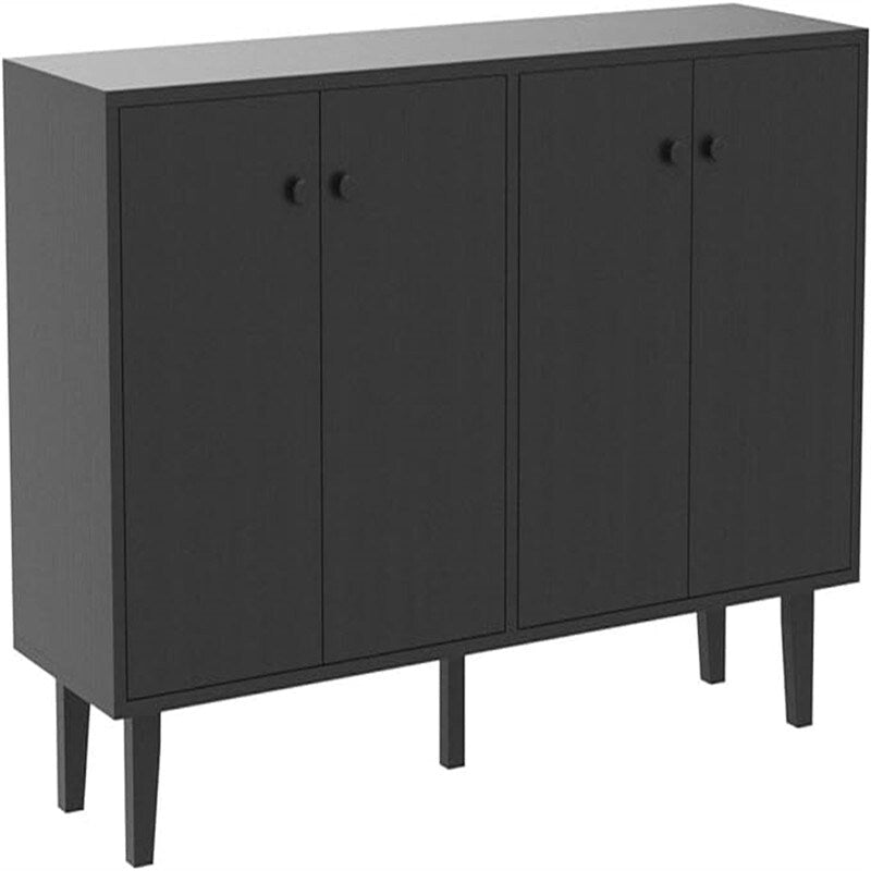 4-Door Buffet Sideboard Cabinet with Open Shelf and Cable Management - 50.12W x 14.96D x 32.52H