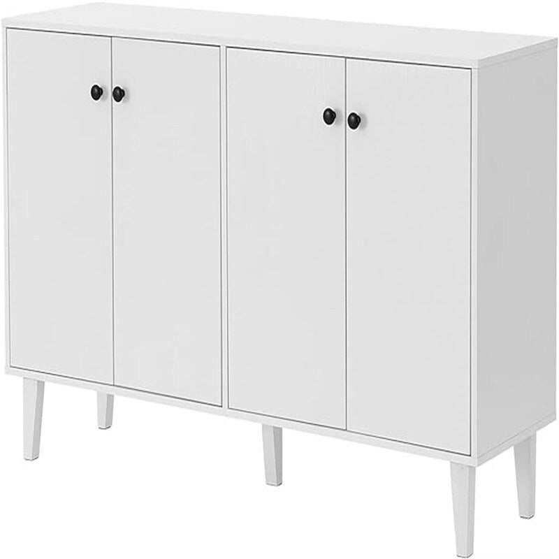 Dressoir met 4 deuren, open vak en kabelbeheer - 127,3 cm B x 38 cm D x 82,6 cm H