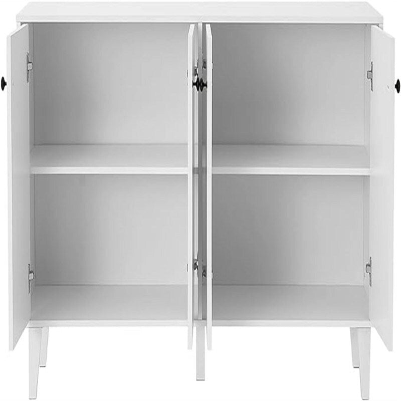 Dressoir met 4 deuren, open vak en kabelbeheer - 127,3 cm B x 38 cm D x 82,6 cm H
