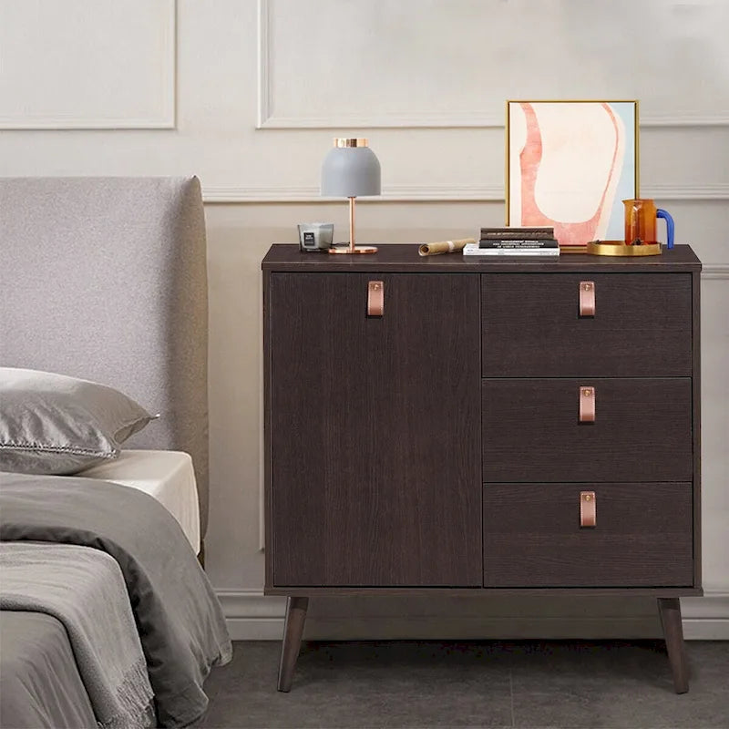 Mid-Century Dressoir met 3 Lades en Verstelbare Plank