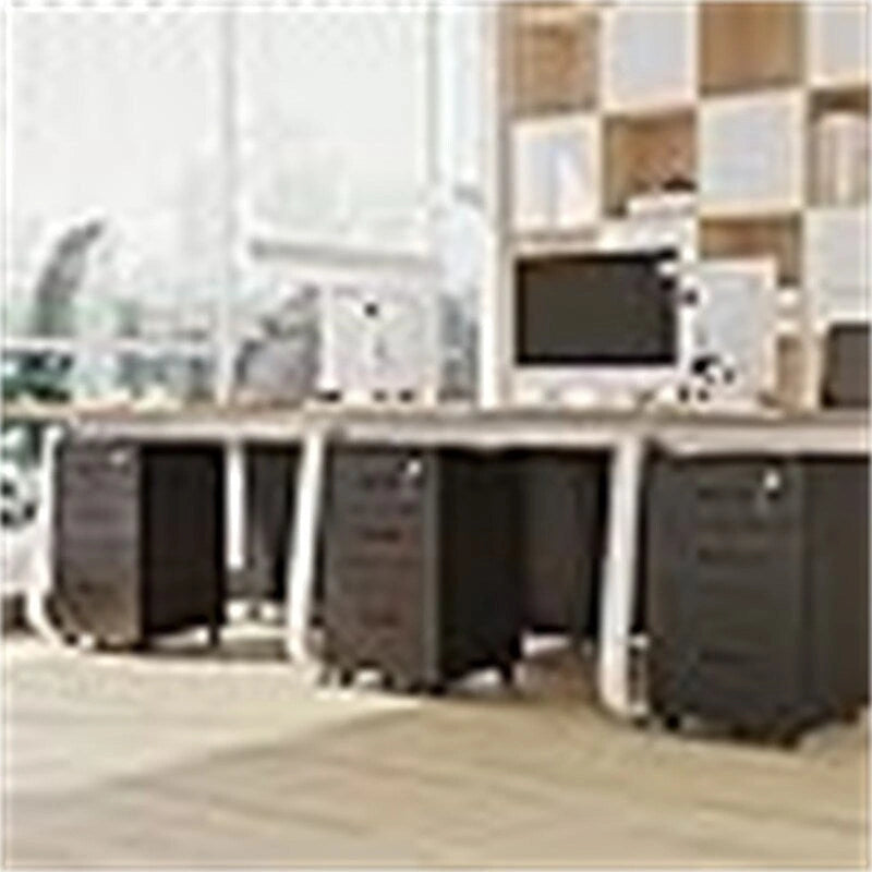 3-Drawer Mobile Under-Desk File Cabinet with 5 Casters - 18.6W x 26.5D