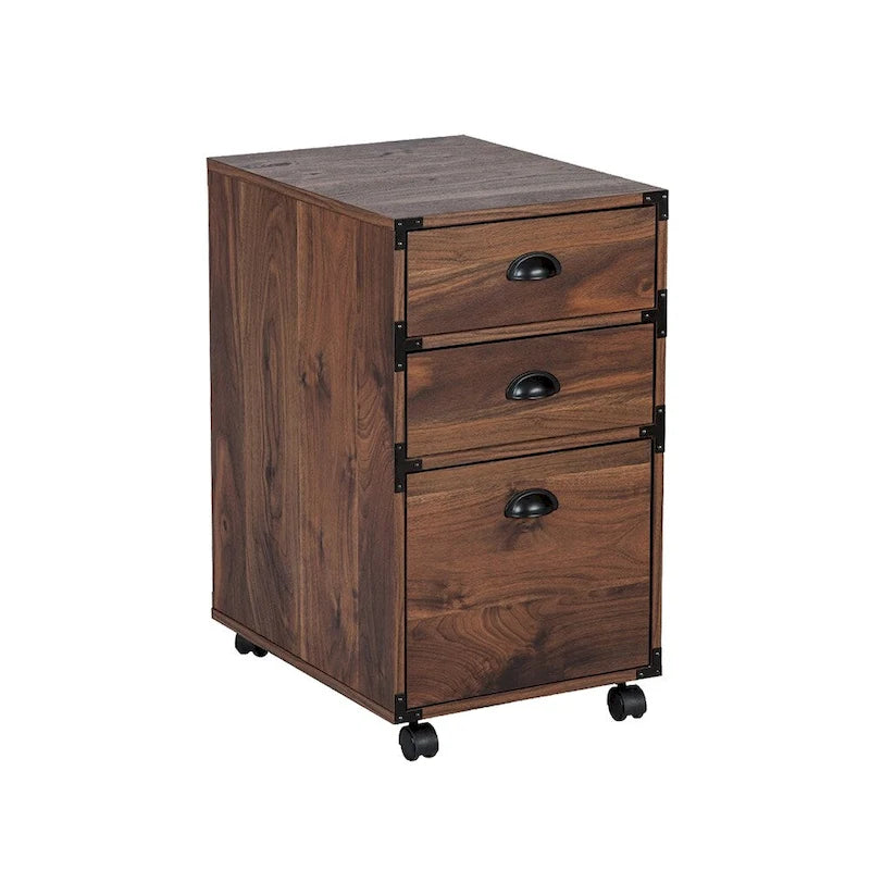 Mango Houten Accentkast met 2 Deuren, 2 Planken en IJzeren Onderstel - 44x17.5x30