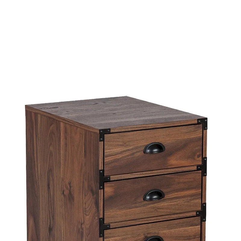 Mango Houten Accentkast met 2 Deuren, 2 Planken en IJzeren Onderstel - 44x17.5x30