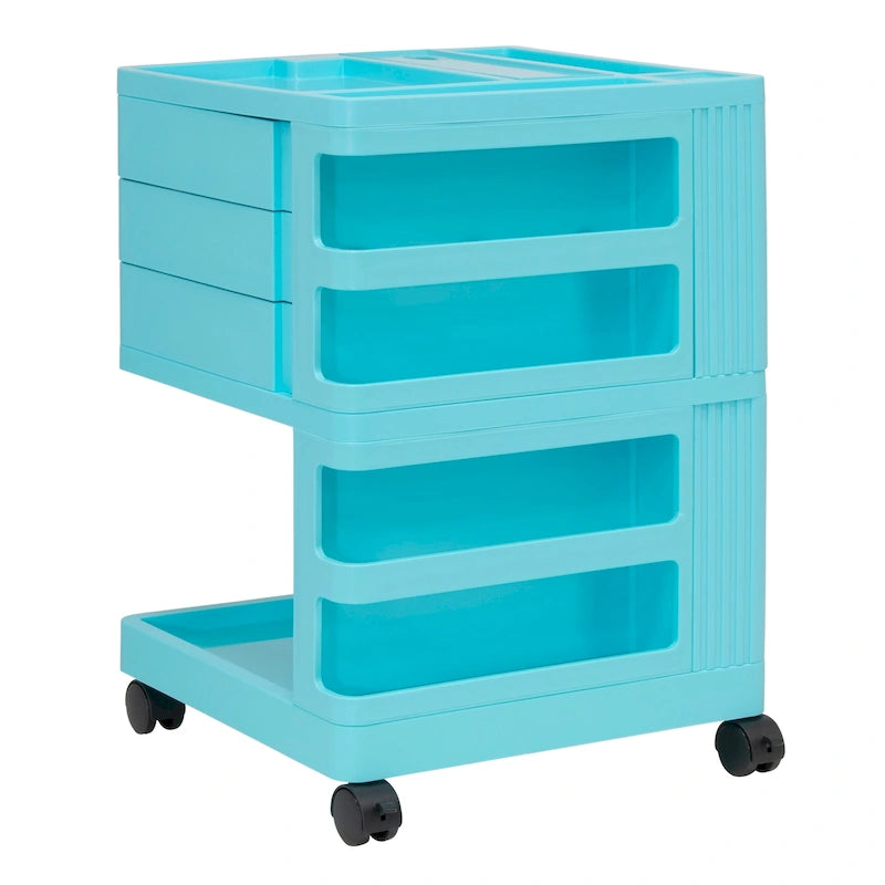 18x18x26 Mobile Rotating 4-Sided Art and Craft Storage Cart