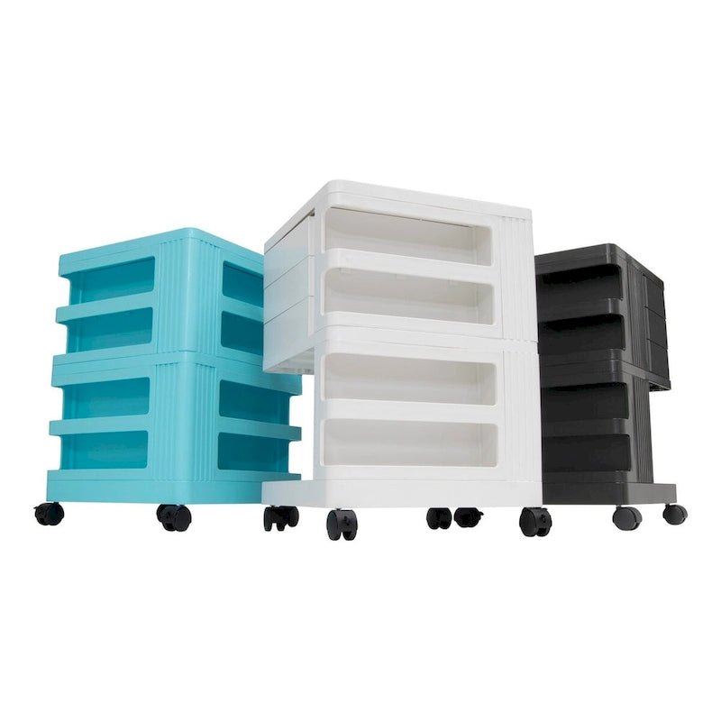 18x18x26 Mobile Rotating 4-Sided Art and Craft Storage Cart