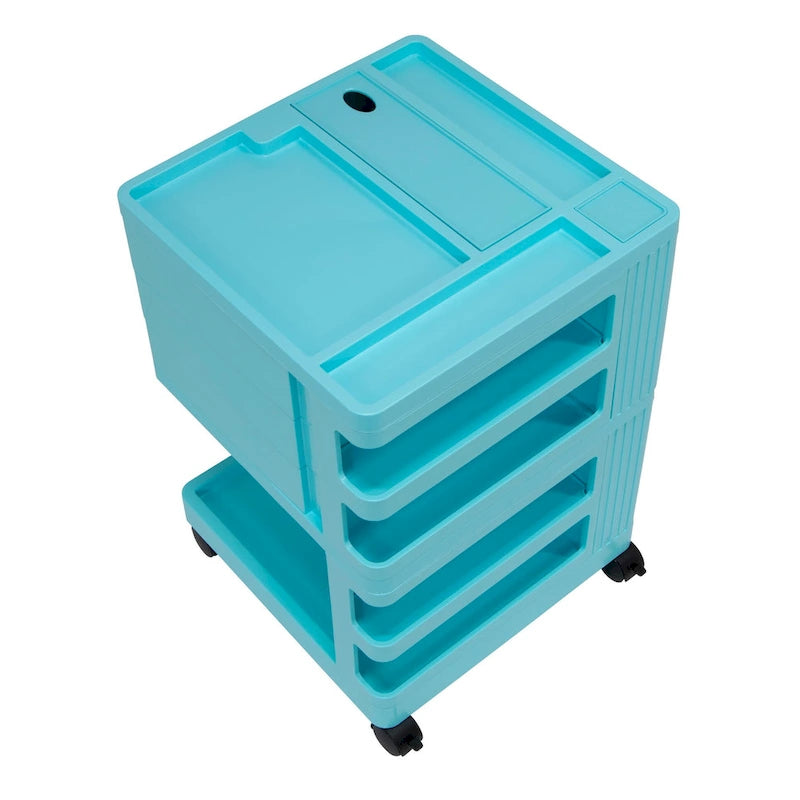 18x18x26 Mobile Rotating 4-Sided Art and Craft Storage Cart