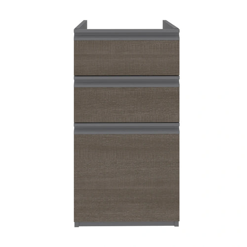 16-Inch Add-On Desk Pedestal with 2 Utility Drawers and 1 File Drawer