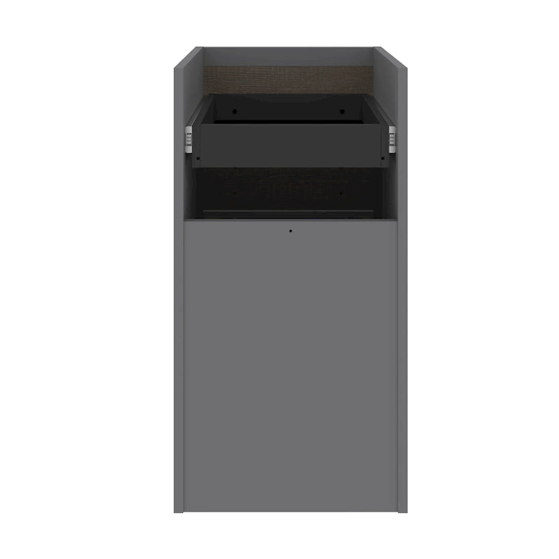 16-Inch Add-On Desk Pedestal with 2 Utility Drawers and 1 File Drawer