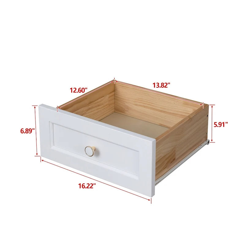 Massief Houten Gespoten Ladenkast - 96 cm B x 45 cm D x 108 cm H, 72.5 kg Capaciteit