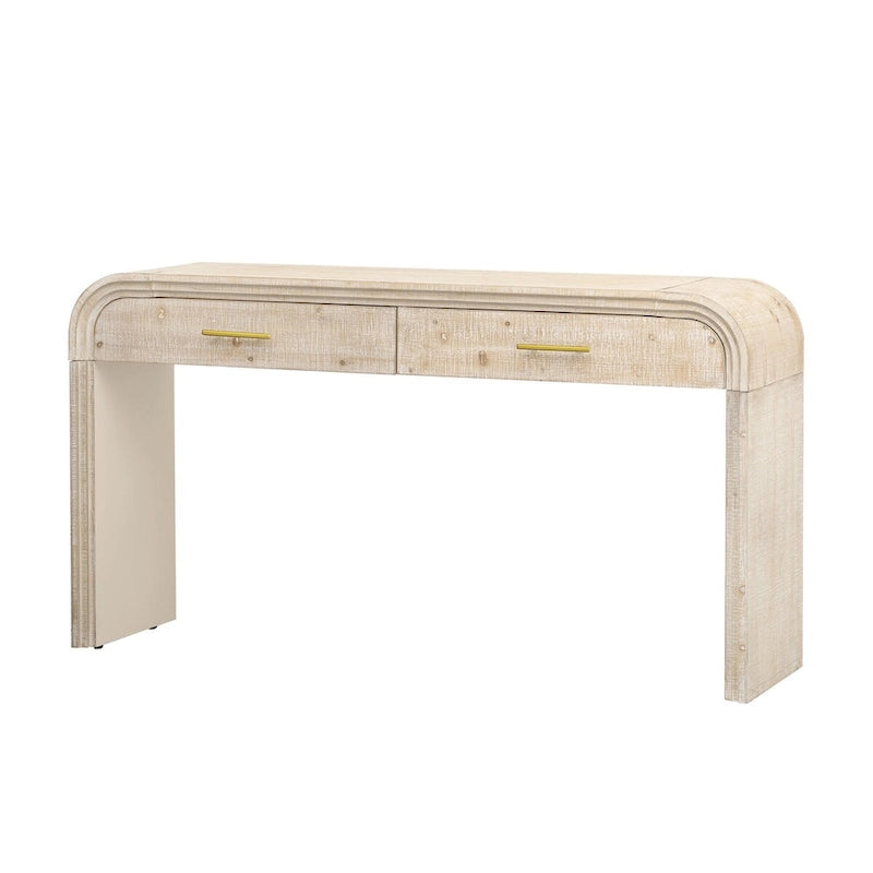 Retro 3-Piece Furniture Set - Sideboard, Console Table, and Coffee Table with Gold Handles