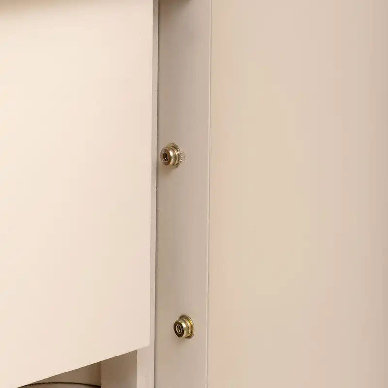 Retro 3-delige meubelset - Dressoir, consoletafel en salontafel met gouden handgrepen