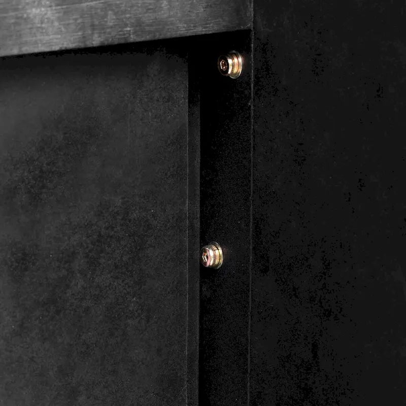 Retro 3-delige meubelset - Dressoir, consoletafel en salontafel met gouden handgrepen