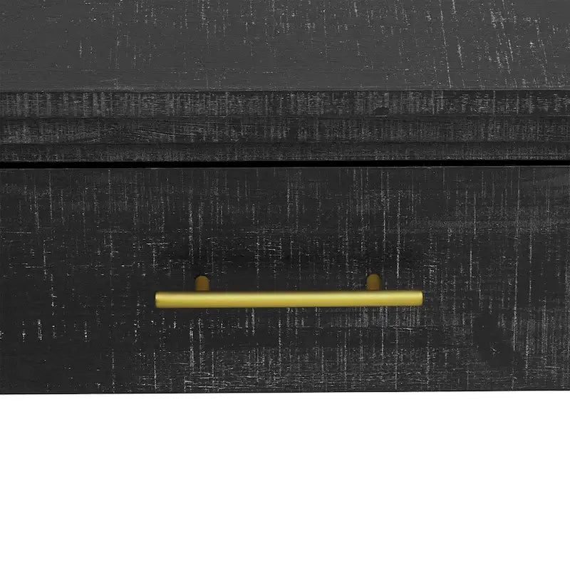 Retro 3-delige meubelset - Dressoir, consoletafel en salontafel met gouden handgrepen