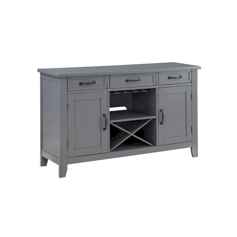 Wijnkast met verwijderbaar wijnrek, laden met viltbekleding en kabelmanagement - 132B x 46D x 91H