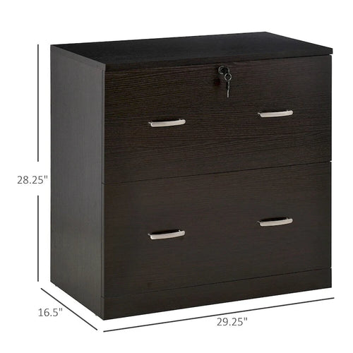 2-Laden Archiefkast met Slot en Sleutels - 29.25W x 16.5D x 28.25H