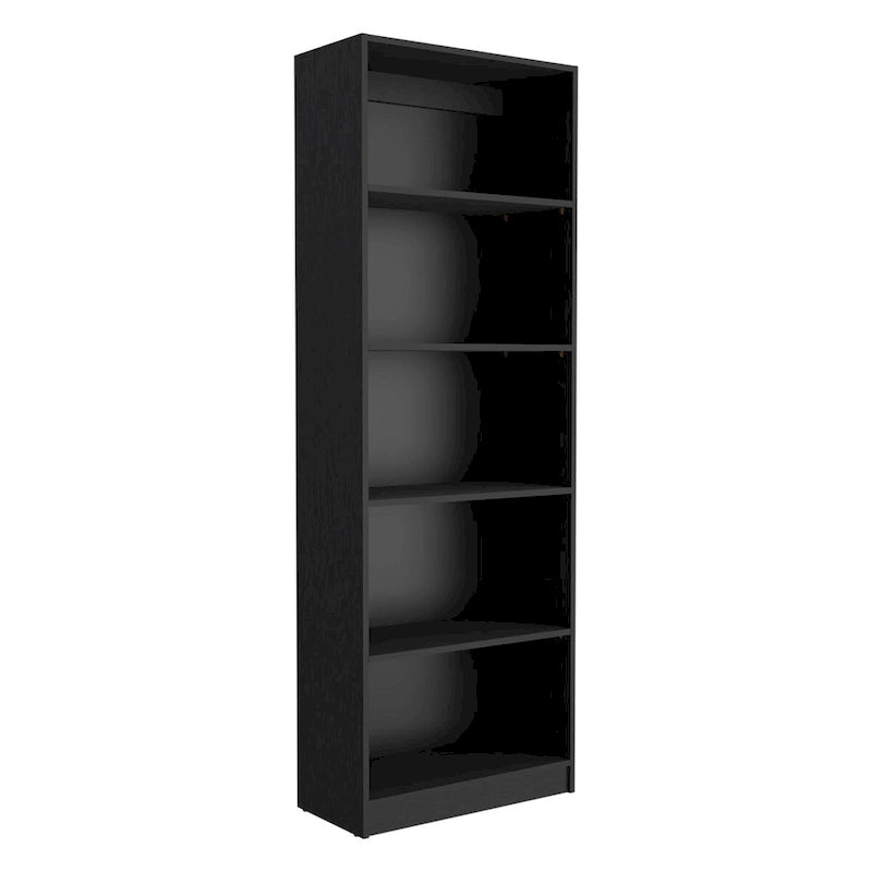 74-inch breed 3-delig boekenkaststel – 15 planken, matgrijs en wit