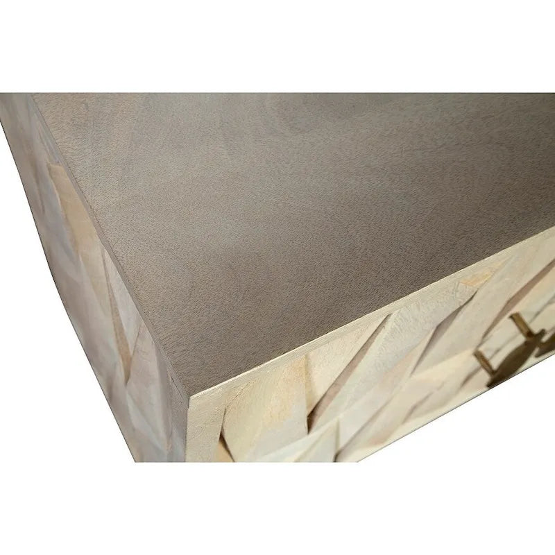 Dressoir van acaciahout en metaal met doorlopend ontwerp - 60B x 17D x 33,5H