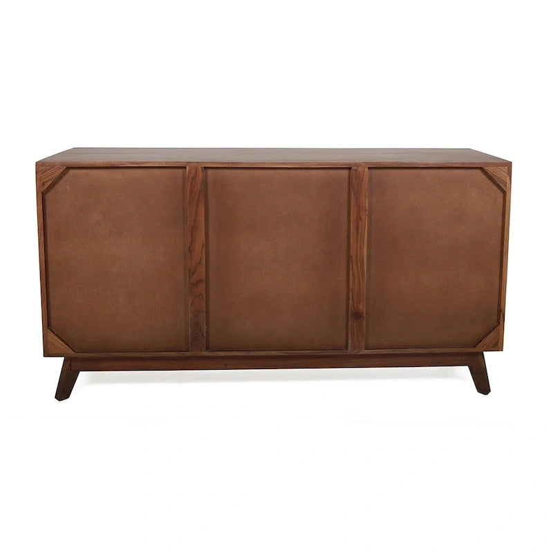 Acacia Wood 6-Drawer Sideboard Buffet with Live-Edge Detail - 59.1W x 16.5D x 31.1H